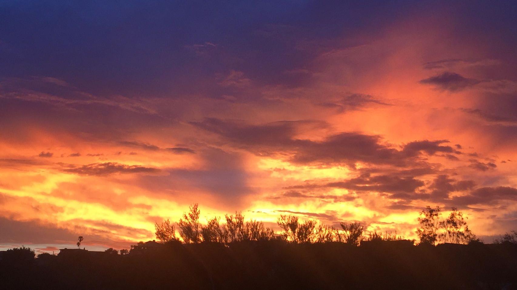 Friday evening sky over Tucson